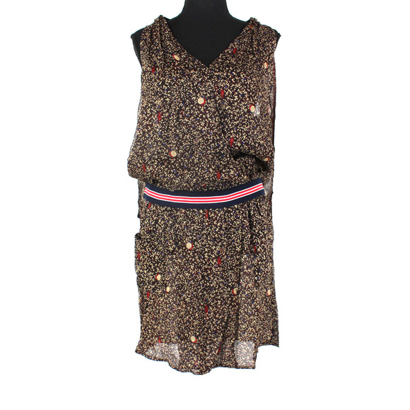 Golden Goose Silk Racerback Mini Dress Multicolor Polka Dot Drop Waist Size S - Picture 1 of 7